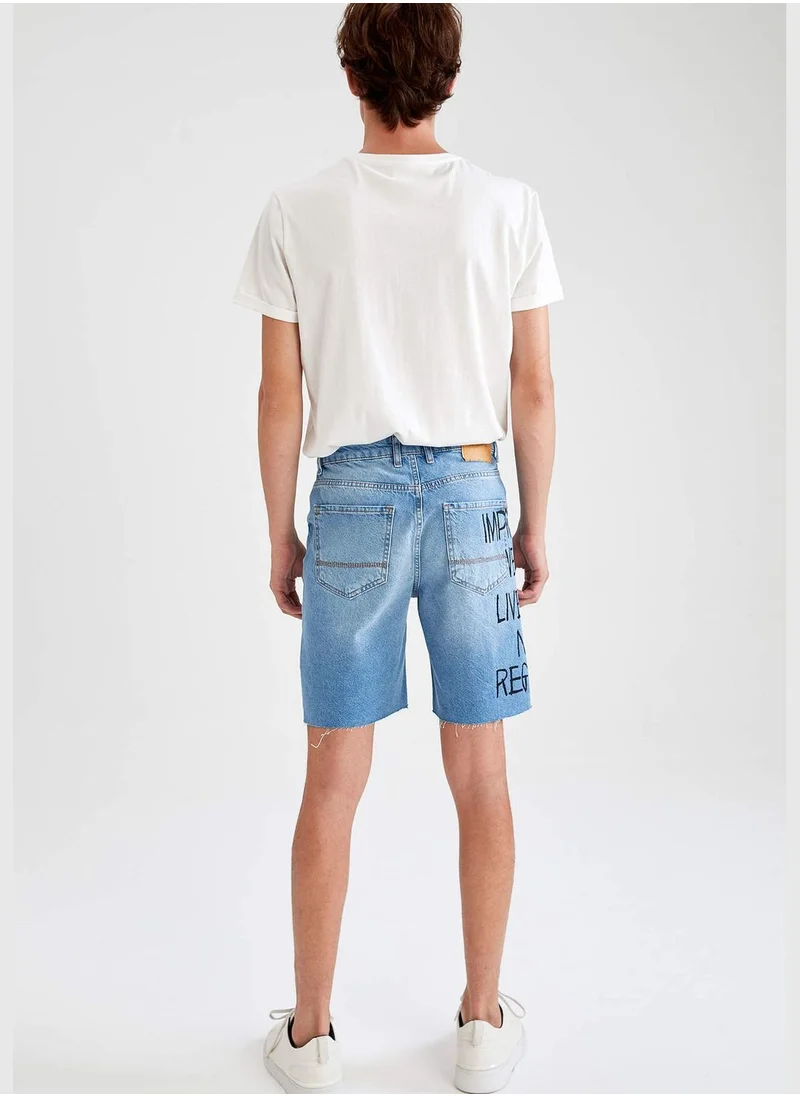 ديفاكتو Man Denim Regular Fit Bermuda