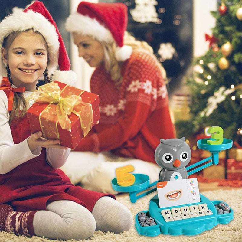 Bahels Balance Counting Math Toys - Owl Balance Scale Cool Math Educational Toys for Kids, Preschool Number Learning Game Toys for 3+ Year Old Toddlers - Image 2