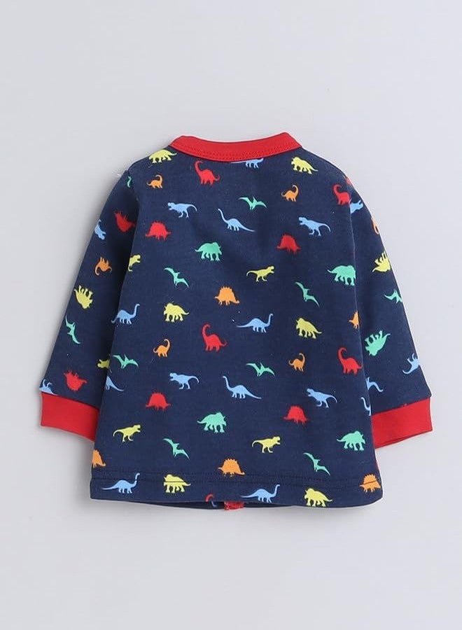 BUMZEE طقم جابلا وبنطلون كامل الأكمام للأولاد الرضع من بومزي - لون Navy - العمر: 9-12 شهر (Peb8766E-nbl) - Image 3