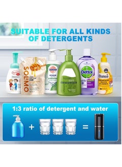 GUDOO Automatic Soap Dispenser, 380 ml, Wall Mounting, Non-Contact Electric Soap Dispenser with Sensor, USB Rechargeable Foam Soap Dispenser for Bathroom, Kitchen, Office, Black  - Image 3