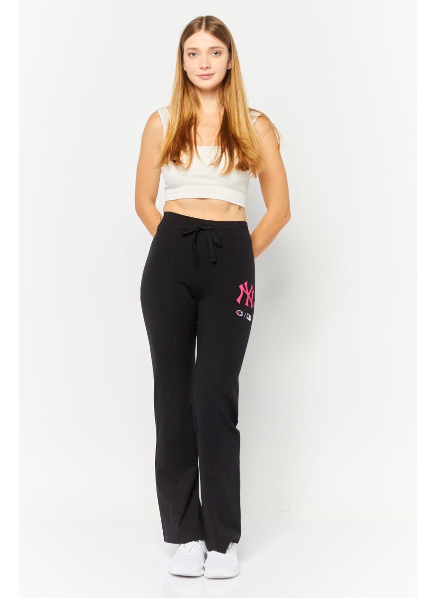Champion Women Skinny Fit Drawstring Training Sweatpants, Black Combo  - Image 2