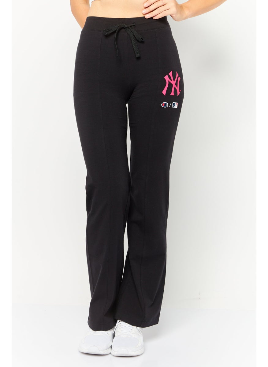 Champion Women Skinny Fit Drawstring Training Sweatpants, Black Combo  - Image 1