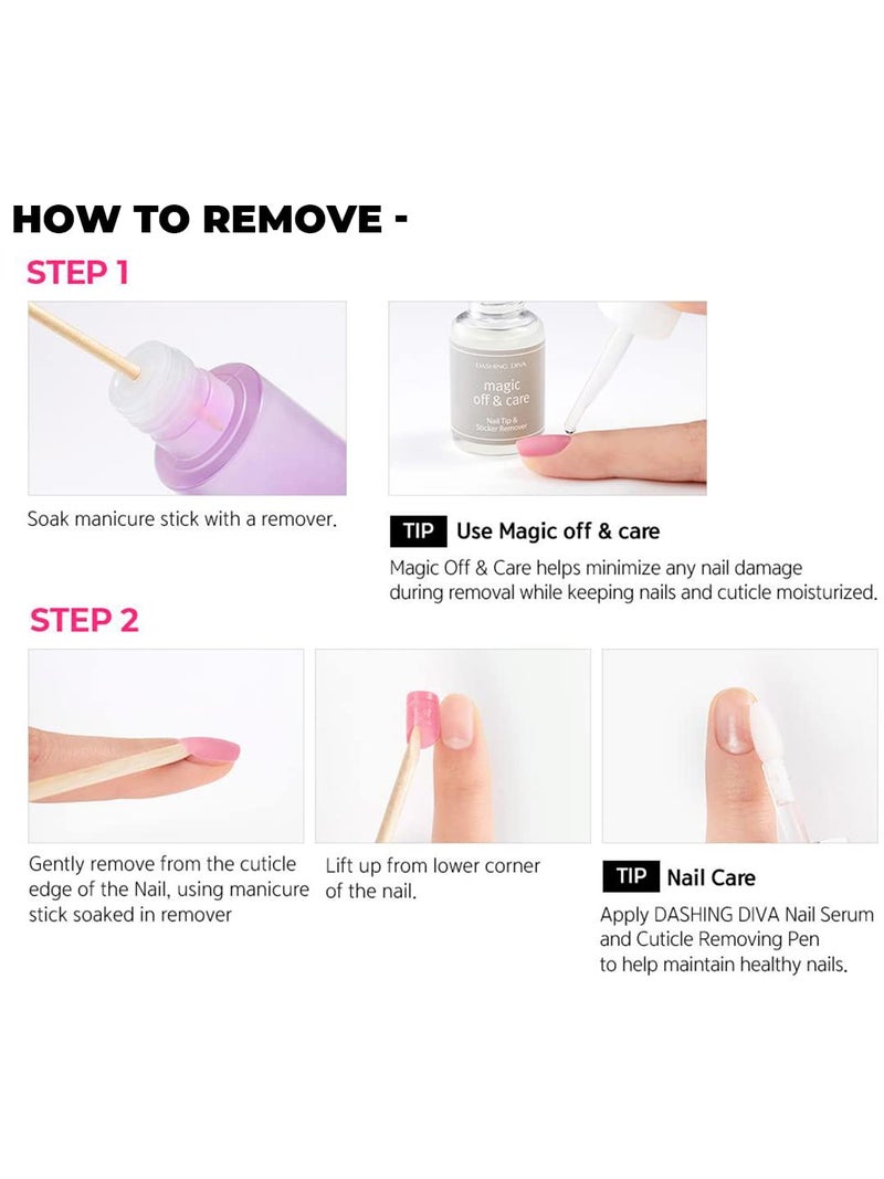 DASHING DIVA DASHING DIVA GLOSS Day to Night Short Square Shaped Press On Nails Long Lasting Stick On Gel Nails Lasts Up to 7 Days Contains 30 Stick On Nails Daisy Shine - Image 5