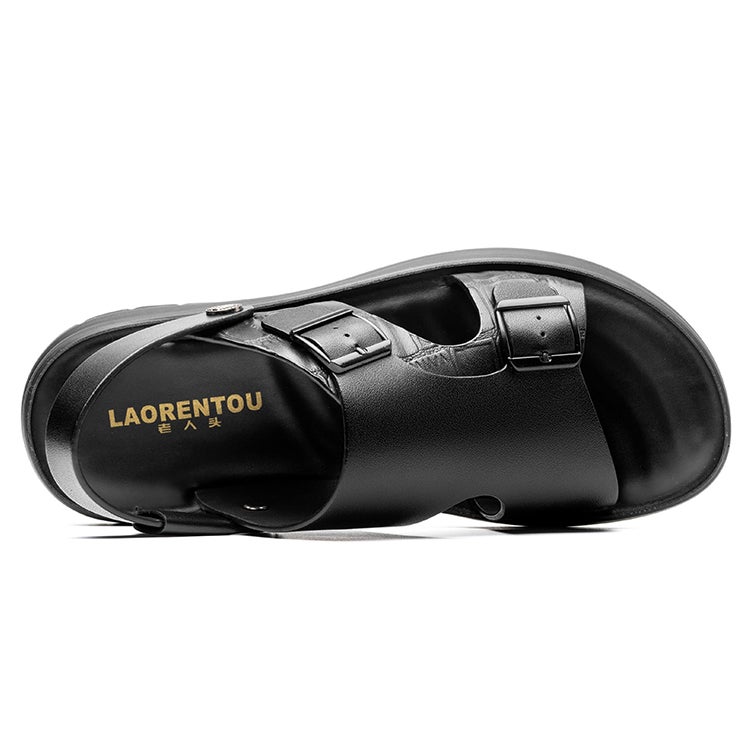 LAORENTOU Beach Sandals Men's Black/Brown - Image 5