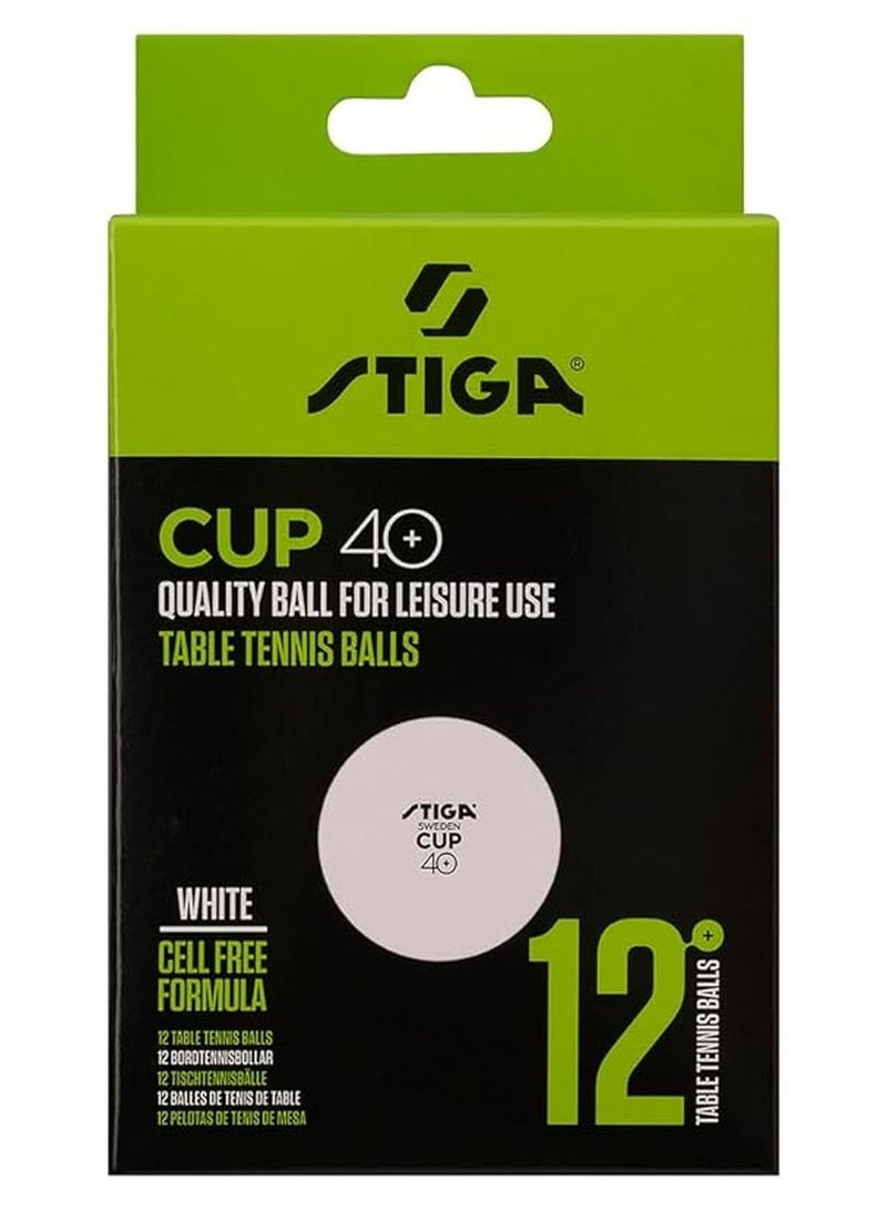 Stiga Cup Table Tennis Ball, Size: Pack of 12 - Image 1