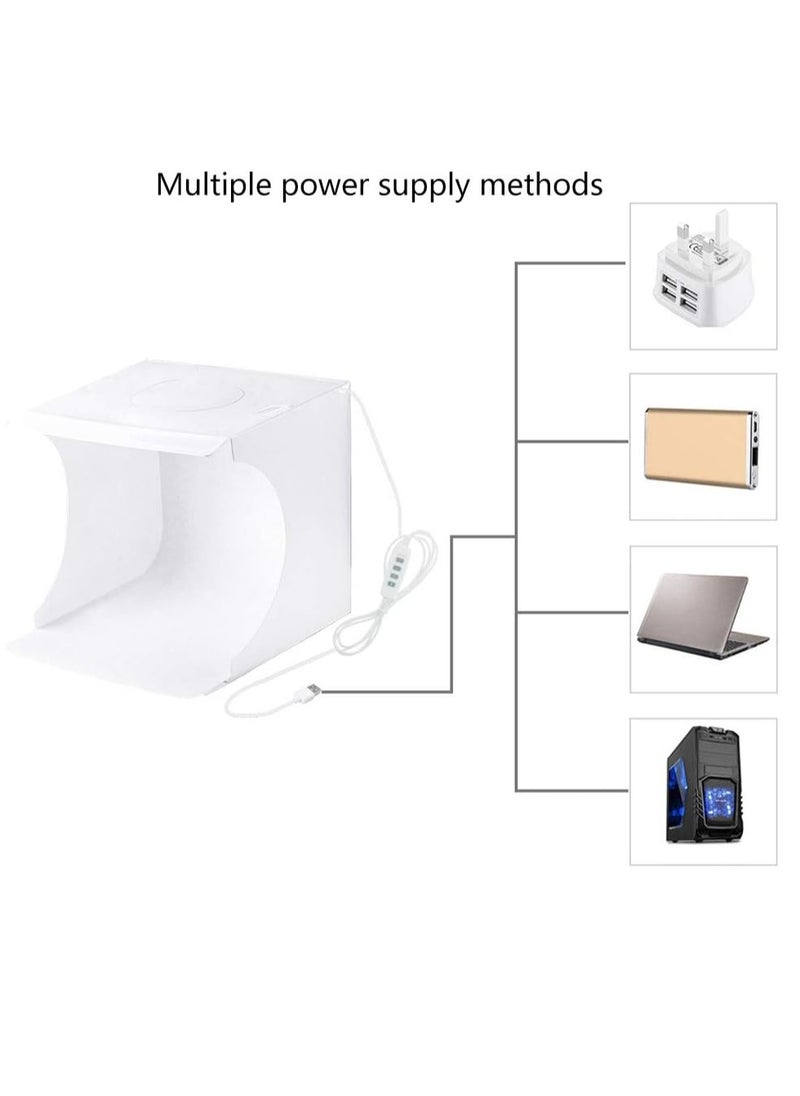 ELTRAZONE - LED Panel  Mini Folding Lightbox Photo Studio With Background Kit - Image 1