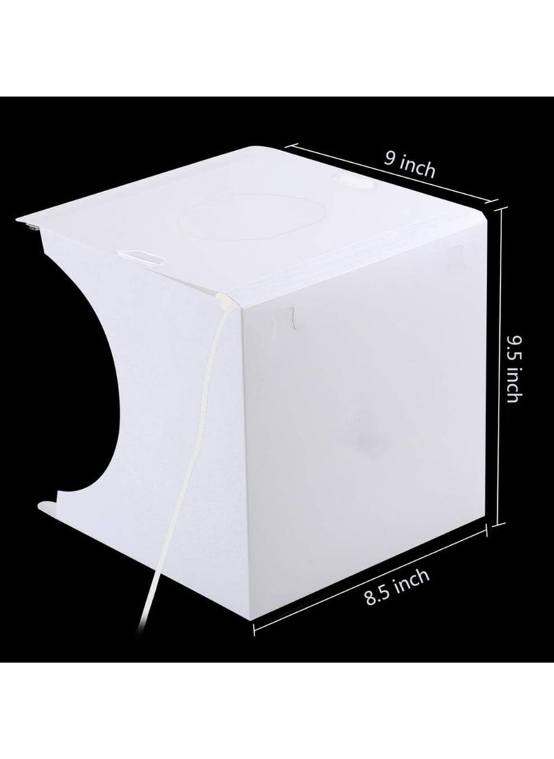 ELTRAZONE - LED Panel  Mini Folding Lightbox Photo Studio With Background Kit - Image 1