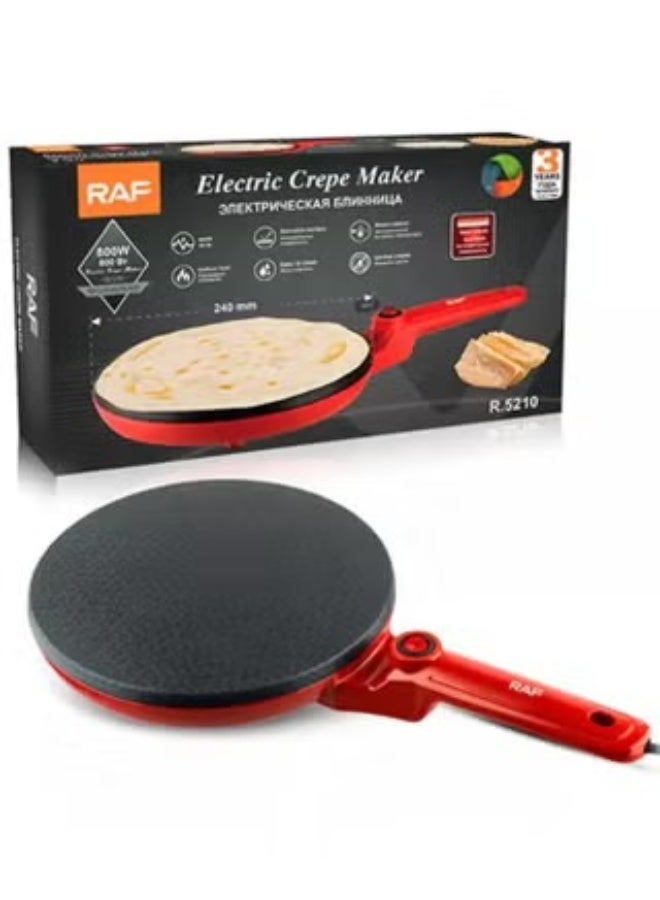 RAF Electric Crepe Maker R5210 – 600W Non-Stick Pancake & Roti Making Machine - Image 1