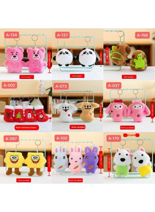 4 Inch Boutique Cute Keychain Grasp Doll Doll Doll Small Pendant Bag Plush Toy Gift-Color:114 Round Ball Rabbit-Height:4inch ( 8cm - 15cm )