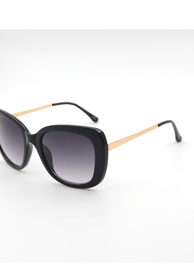 MADEYES نظارات شمسية للنساء بحماية من الأشعة فوق البنفسجية EE23P071-3 - أسود/ذهبي - Image 2