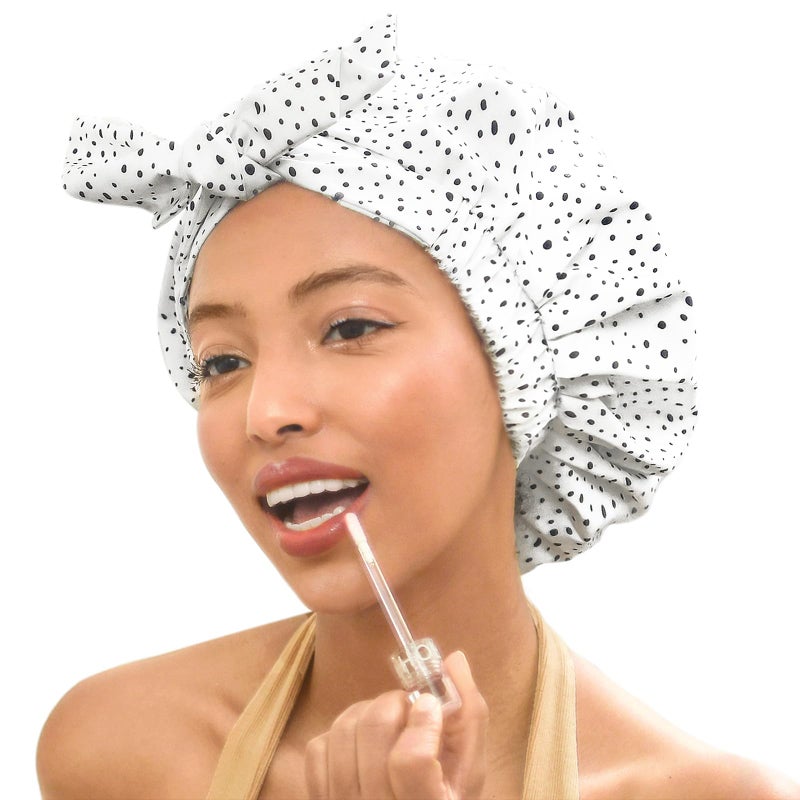 Yanibest Shower Cap for Women Reusable Waterproof Adjustable NonSlip Shower Hair Cap Washable Bath Hat for Long Hair