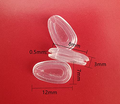 NicelyFit Lot of 3 Pairs NicelyFit Clear Nose Pads for Oakley Eyeglass Frames Keel Tincan Tinfoil Tailpin Caveat Feedback Holbrook Metal Tailback etc - Image 3