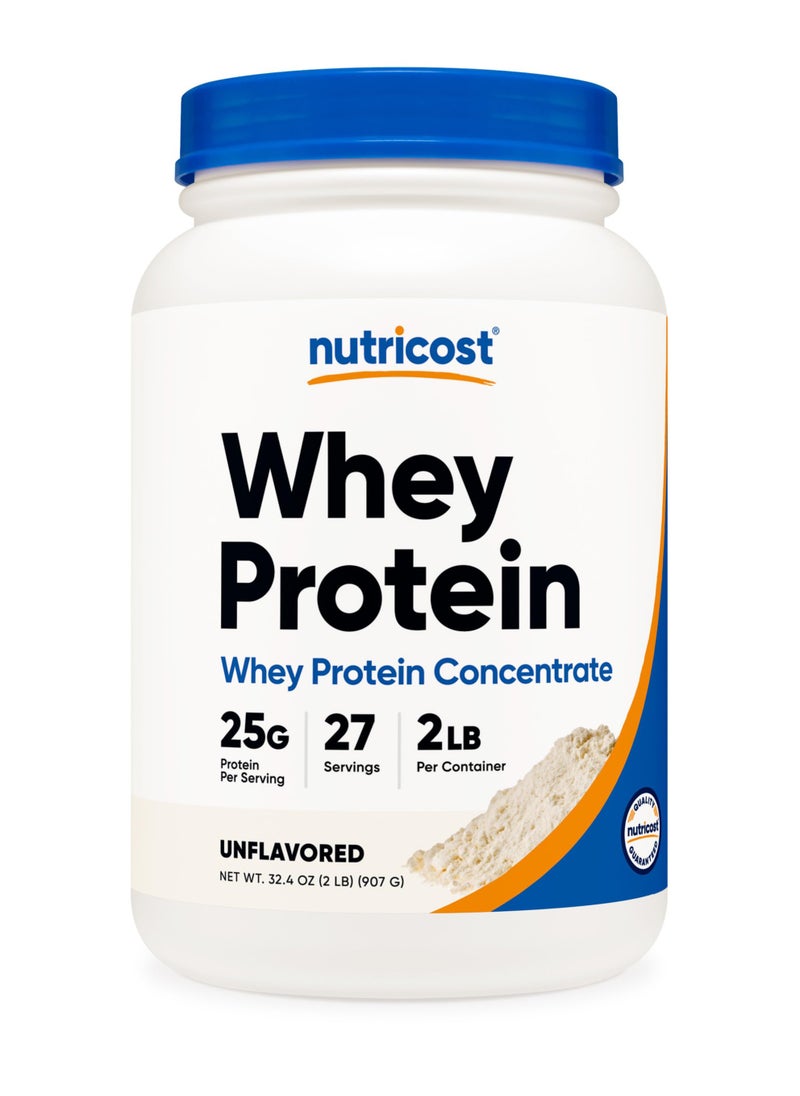 Nutricost Whey Protein Concentrate, 25G Protein Per Serving 27 Servings,  2 Lb Per Container - 32.4 Oz  - Image 1