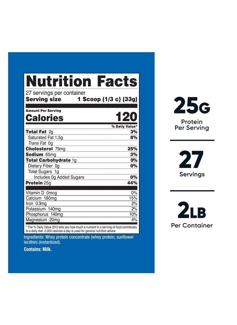 Nutricost Whey Protein Concentrate, 25G Protein Per Serving 27 Servings,  2 Lb Per Container - 32.4 Oz  - Image 2