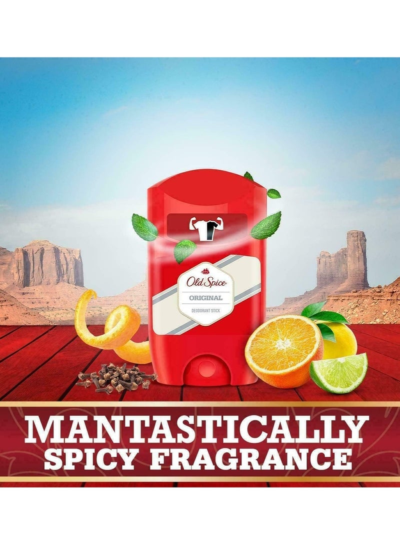 Old Spice Original Deodorant Stick for Men, 6 x 50 ml, 48H Fresh, Long-Lasting Fragrance in Perfume Quality, 0% Aluminium  - Image 5
