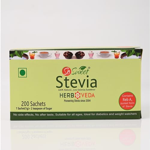 So Sweet Stevia Sachets Sugar Free Natural Low Calorie Sweetener -200 Sachets - Image 5