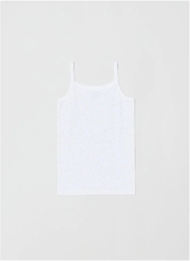 Ovs Ovs Millefiori Body Style Cotton Vest Top With Stars Print