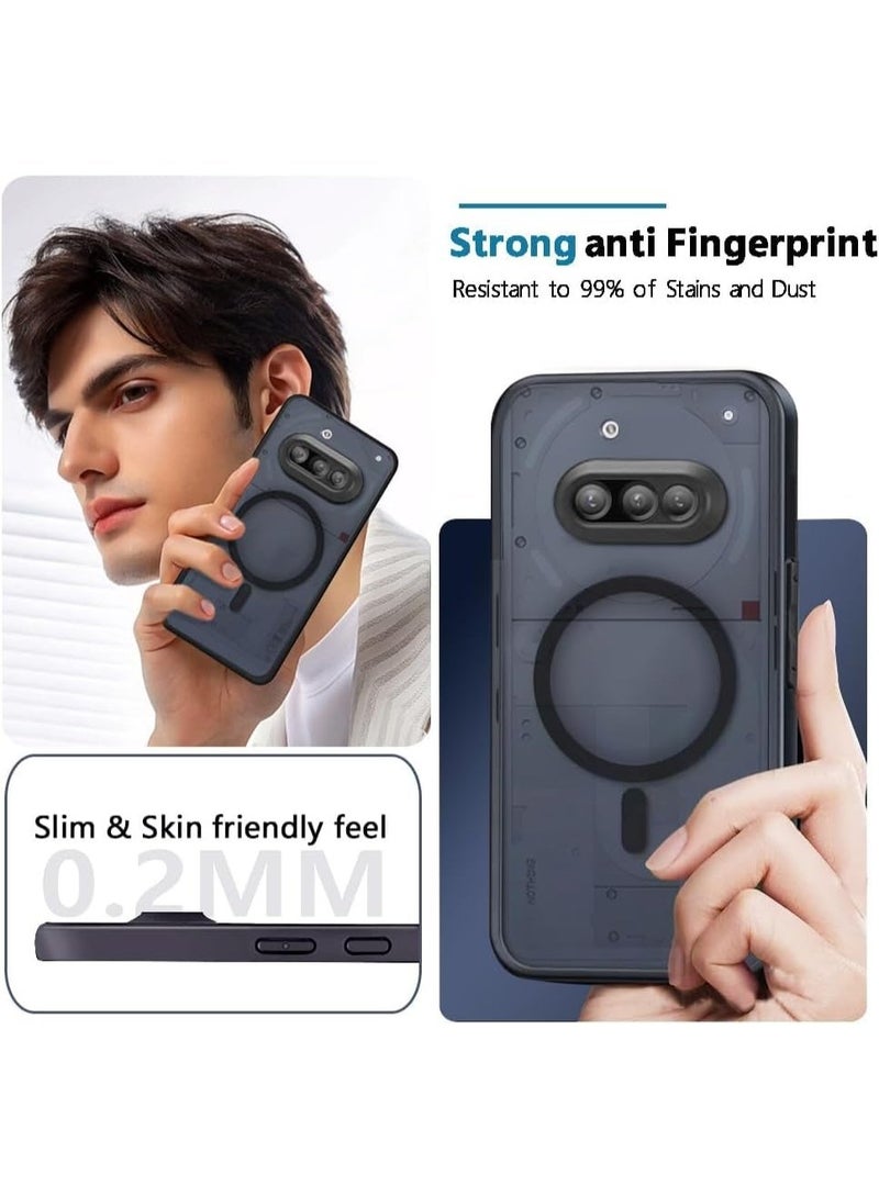 Fankalo Magnetic Phone Case for Nothing Phone 3a 5G Frosted Translucent Back Protective Slim Phone Cover - Image 3