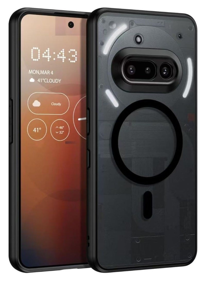 Fankalo Magnetic Phone Case for Nothing Phone 3a 5G Frosted Translucent Back Protective Slim Phone Cover - Image 1