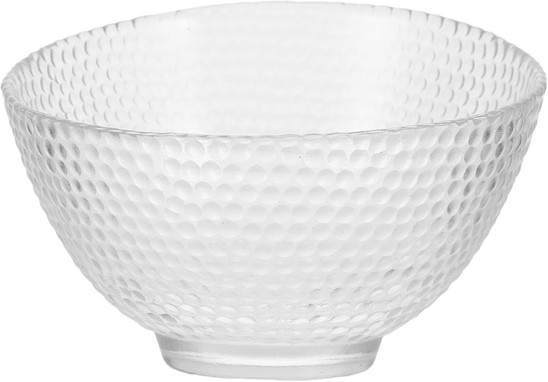 Creative Hammered Glass Salad Bowl with Slant Rim, Multipurpose Fruit and Food Container for Household Kitchen and Dining Use - Image 1