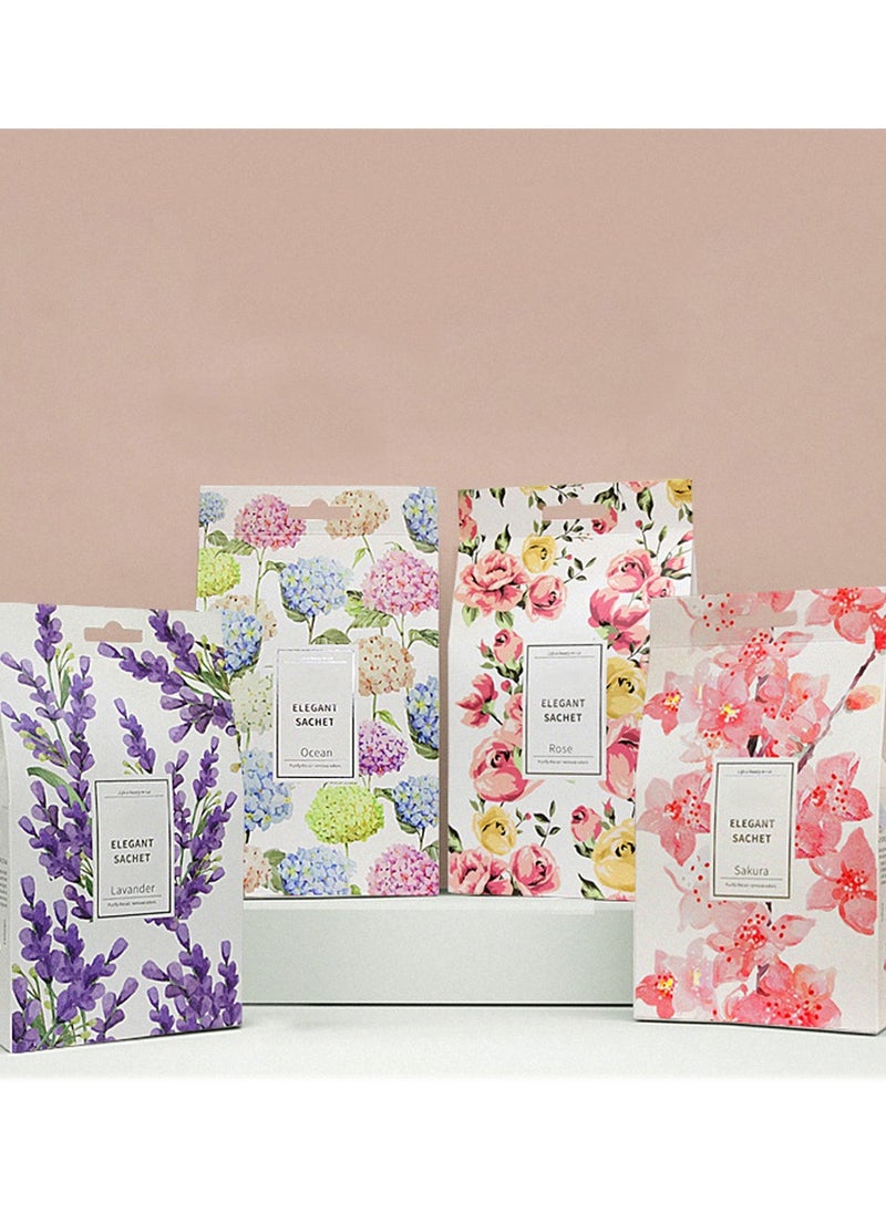 24 Long-Lasting Scented Sachets -Lavender, Freesia, Ocean, Jasmine, Rose, and Sakura Fragrance Bags for Drawers and Closets. Enjoy a Fresh and Inviting Atmosphere