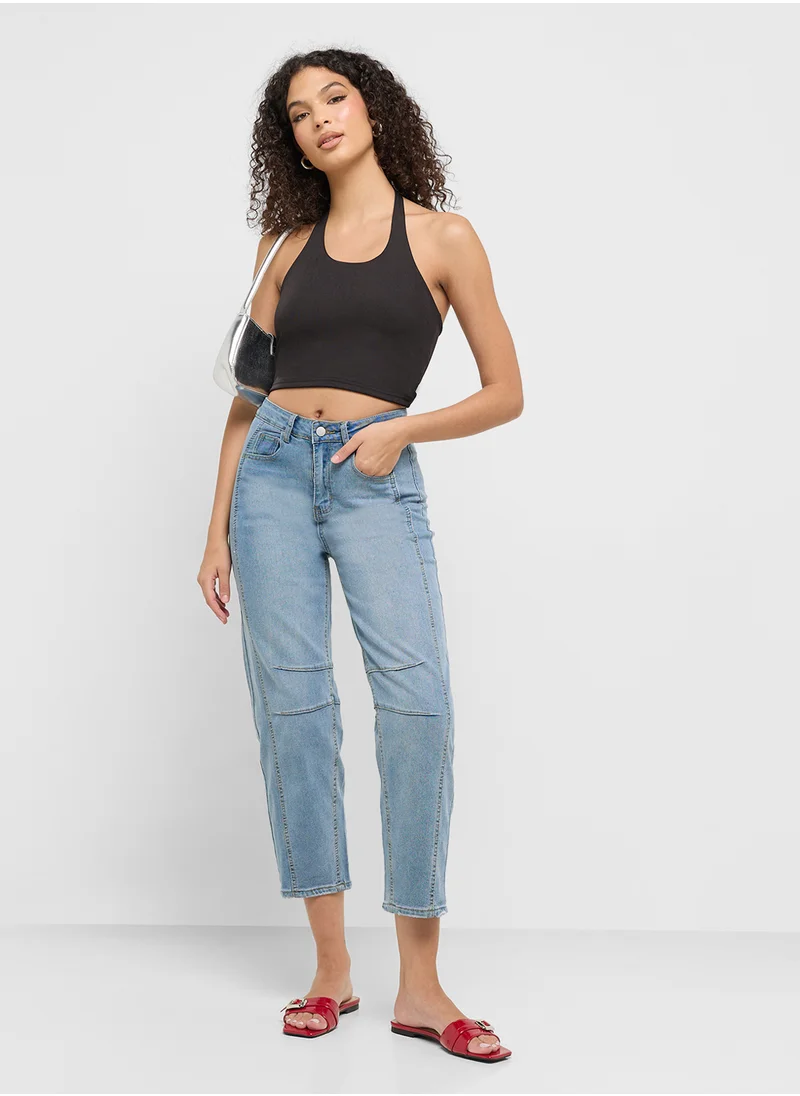 Ginger Mid Rise Acid Wash Jeans