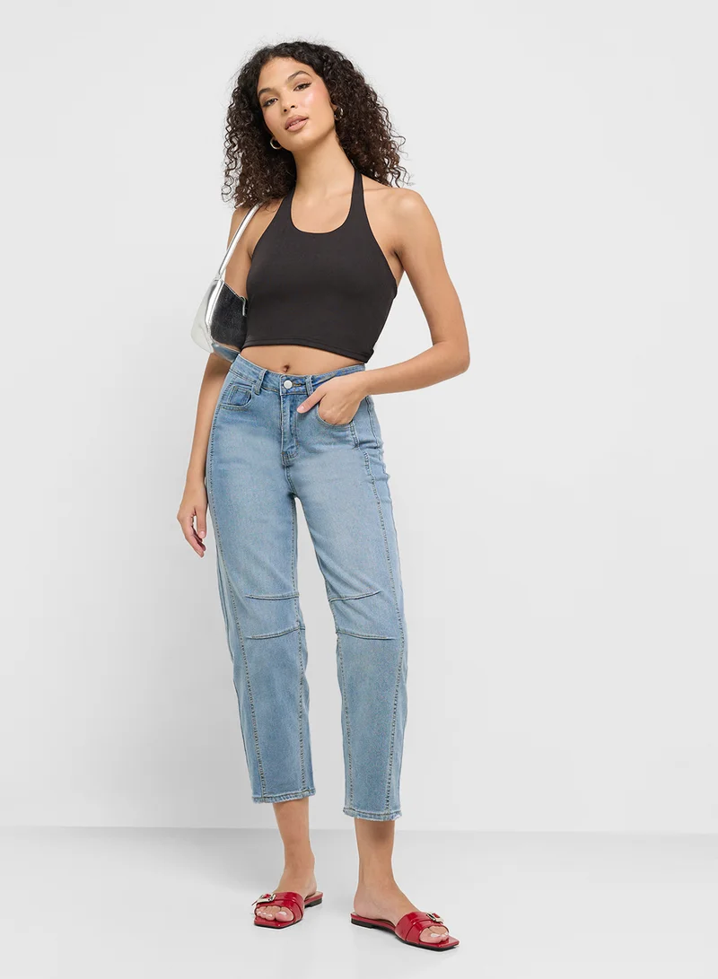 Ginger Mid Rise Acid Wash Jeans