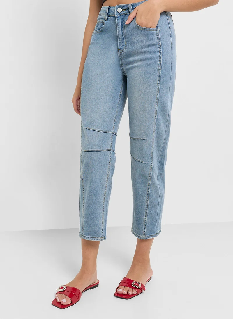 Ginger Mid Rise Acid Wash Jeans