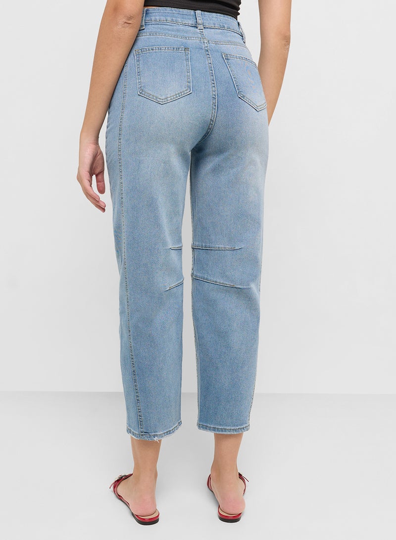 جينجر جينز بخصر متوسط بغسيل حمضي - Image 3