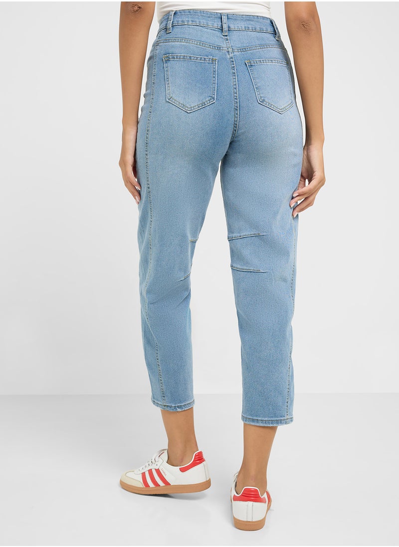 Ginger Mid Rise Acid Wash Jeans  - Image 3