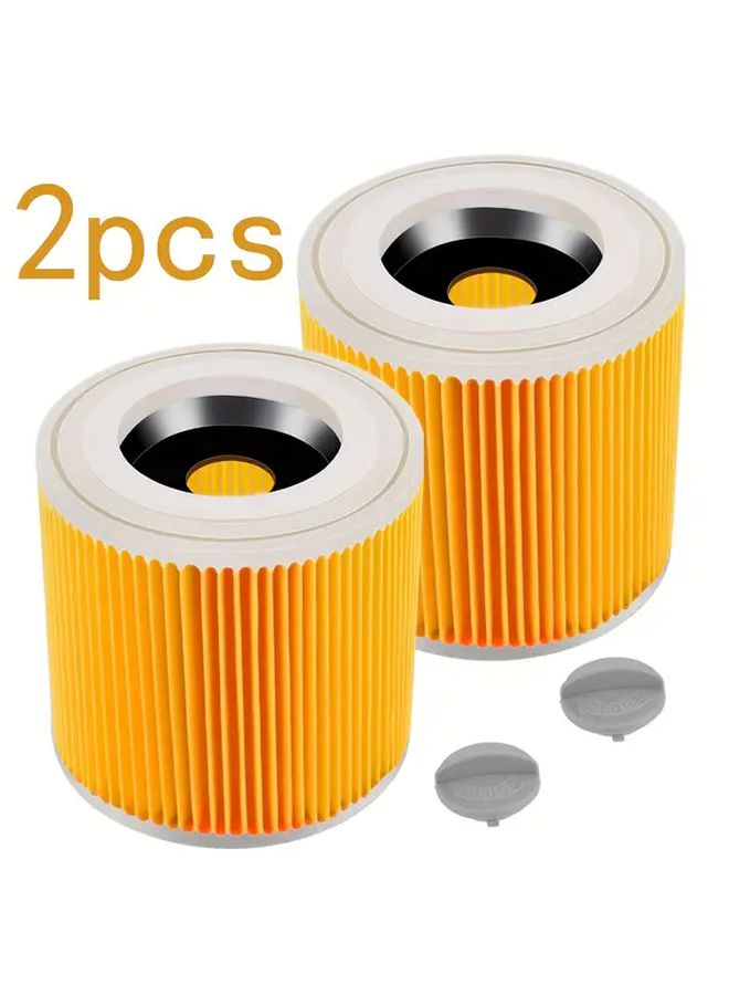 2 Pack Filter For Karcher WD1 WD2 WD3 MV2 MV3 Cylinder Replacement Model - Image 1