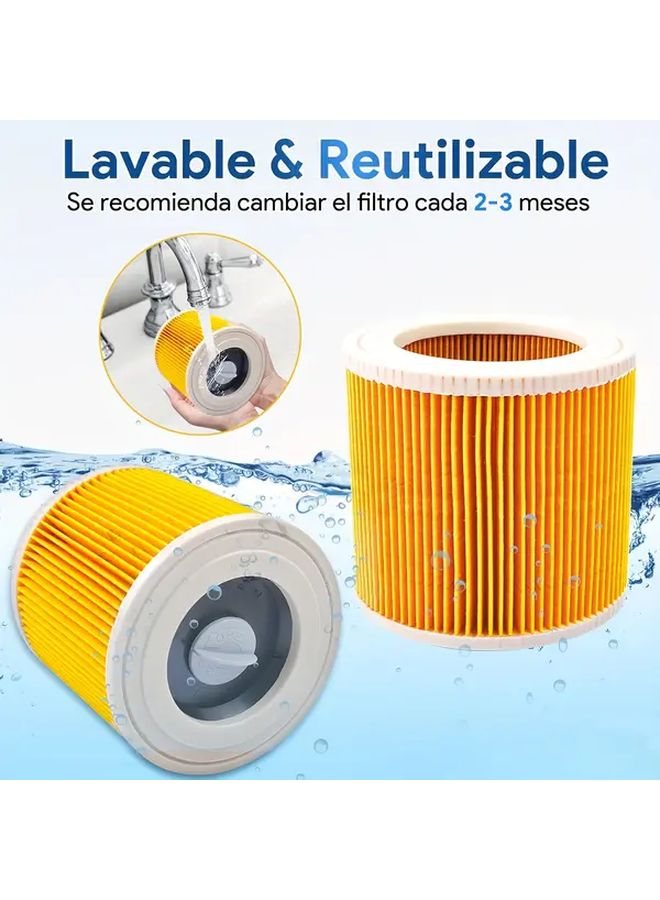 2 Pack Filter For Karcher WD1 WD2 WD3 MV2 MV3 Cylinder Replacement Model - Image 4