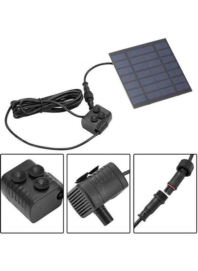 Loquat Solar Water Pump Pool Fountain Kit Black  - Image 2