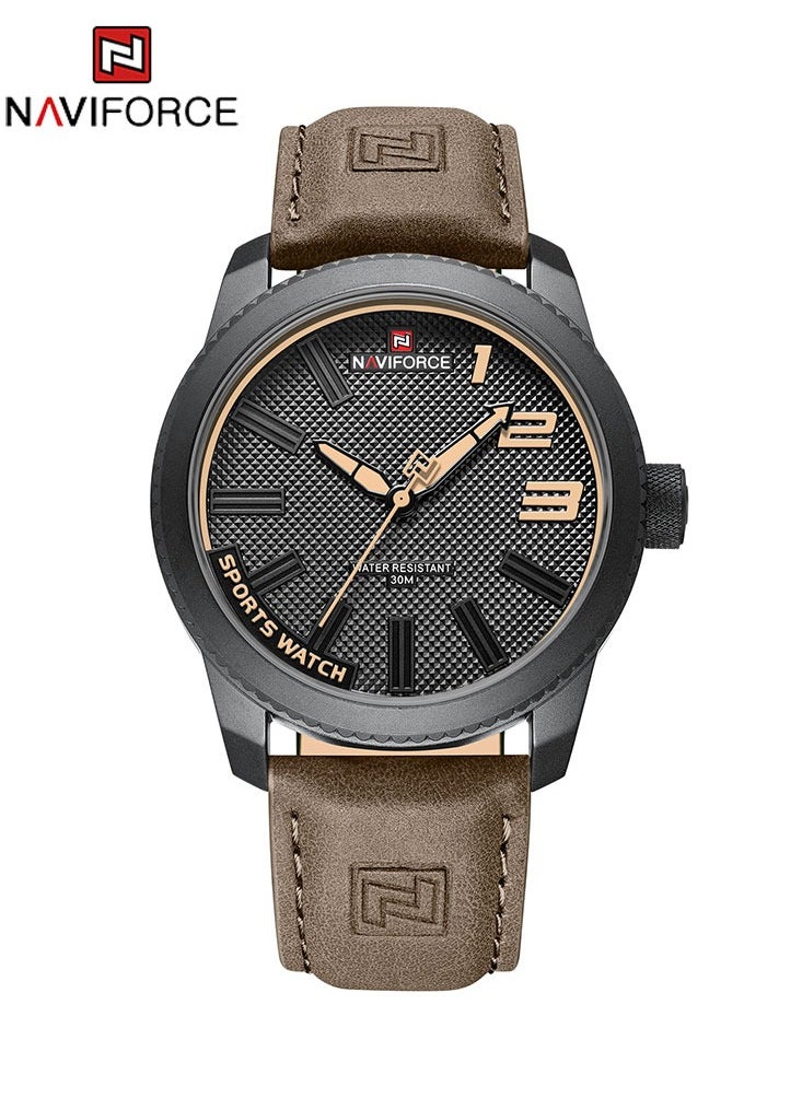 NAVIFORCE NAVIFORCE Popular Male Wristwatch Military Sports Shockproof Waterproof Leather Watch Men Fashion Casual Clock Luxury Men's Watches  - Image 1