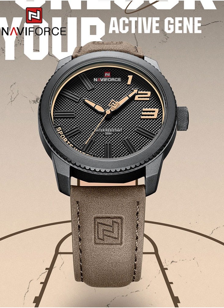NAVIFORCE NAVIFORCE Popular Male Wristwatch Military Sports Shockproof Waterproof Leather Watch Men Fashion Casual Clock Luxury Men's Watches  - Image 2