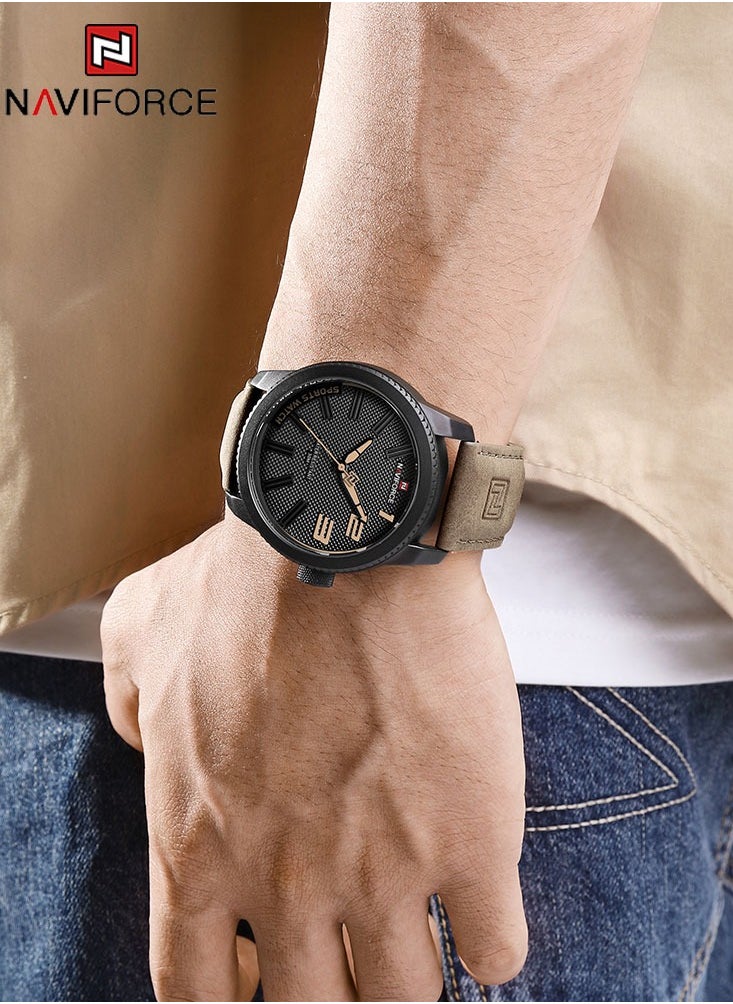 NAVIFORCE NAVIFORCE Popular Male Wristwatch Military Sports Shockproof Waterproof Leather Watch Men Fashion Casual Clock Luxury Men's Watches  - Image 3