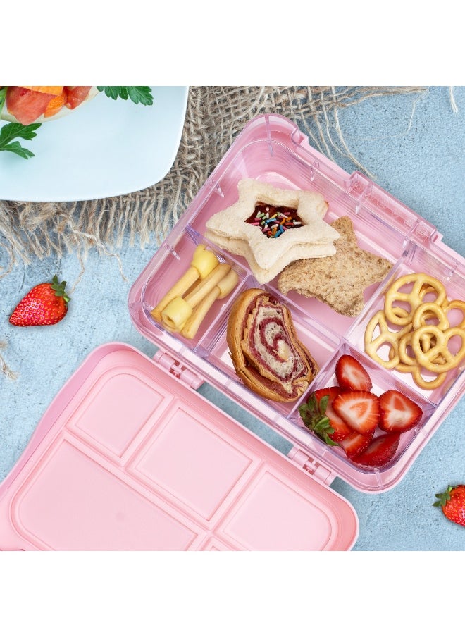 Eazy Kids Eazy Kids 5 & 4 Convertible Bento Lunch Box w/ Lunch Bag, Sandwich Cutter Set - Girl Power  - Image 4
