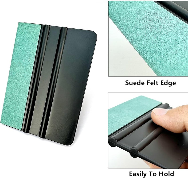 CARTINTS Car Vinyl Wrapping Tools Glass Tinting Kit, Window Film Application Kit, Wallpaper Smoothing Tools with Felt Squeegee, Safety Vinyl Cutter, Retractable 9mm Utility Knife, and Edge Wrapping Squeegee - Image 2