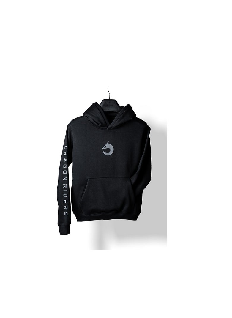 Dragon Riders - Stealth Black Hoodie - Image 1
