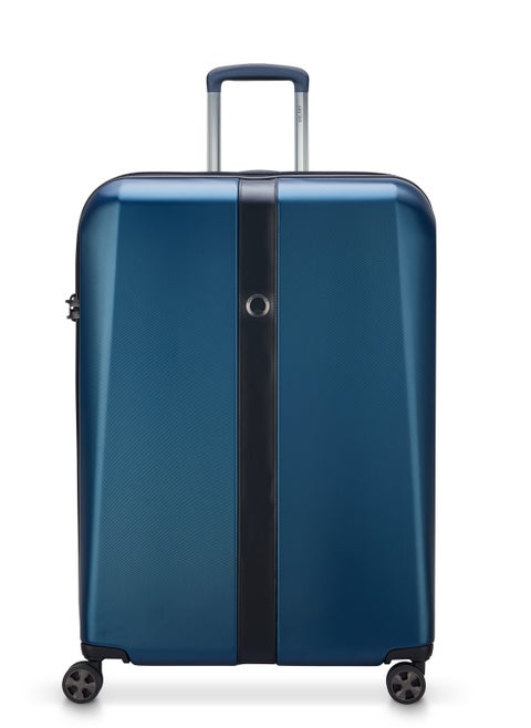 Promenade Hard 2.0 82cm Hardcase 4 Double Wheel Expandable Check In Luggage Trolley Blue