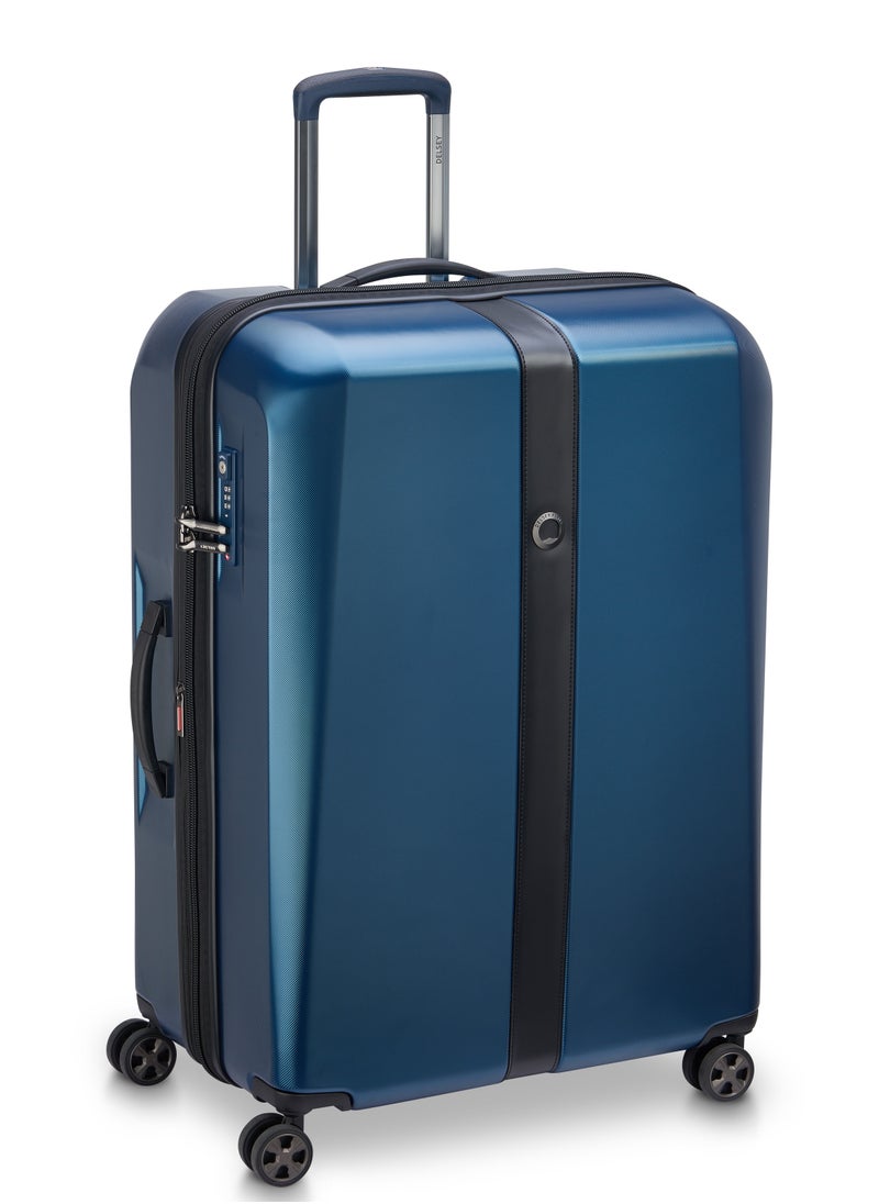 DELSEY Paris - Promenade Hard 2.0 82cm Hardcase 4 Double Wheel Expandable Check In Luggage Trolley Blue - Image 1