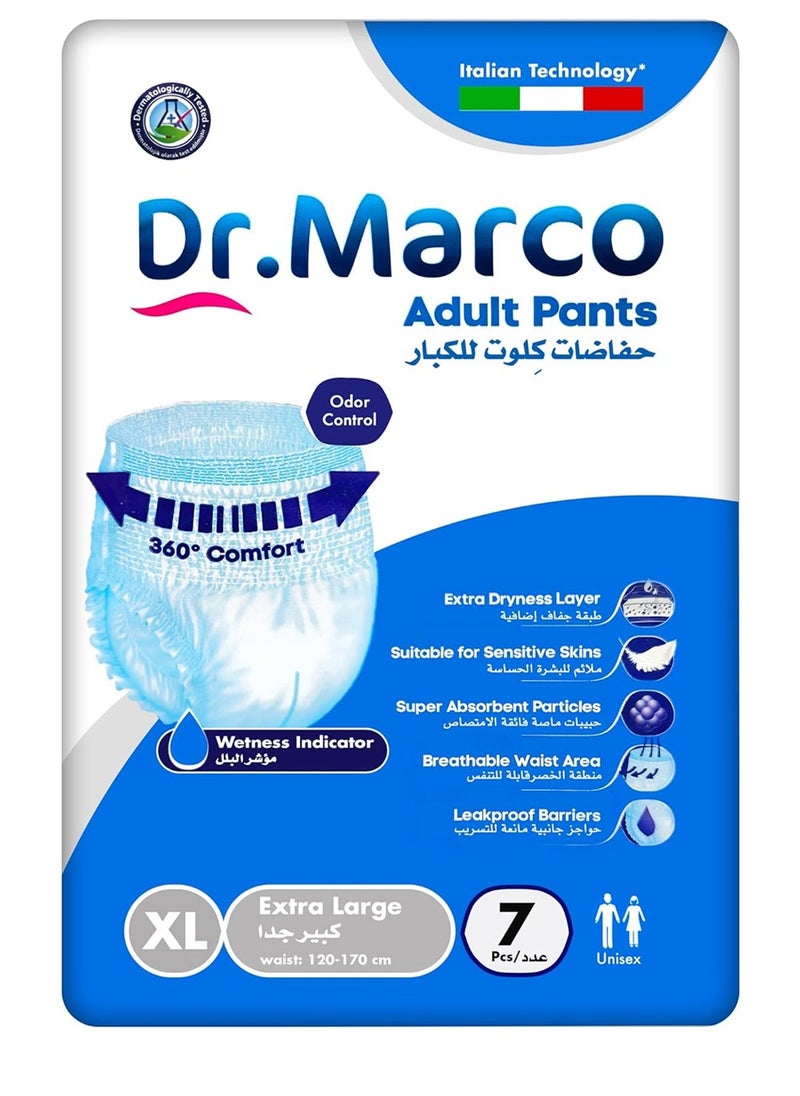 Dr. Marco Adult Culotte Diaper, Size XL, 7 Count Turkish made Pants with Wetness Indicator, Italian Technology  - Image 2