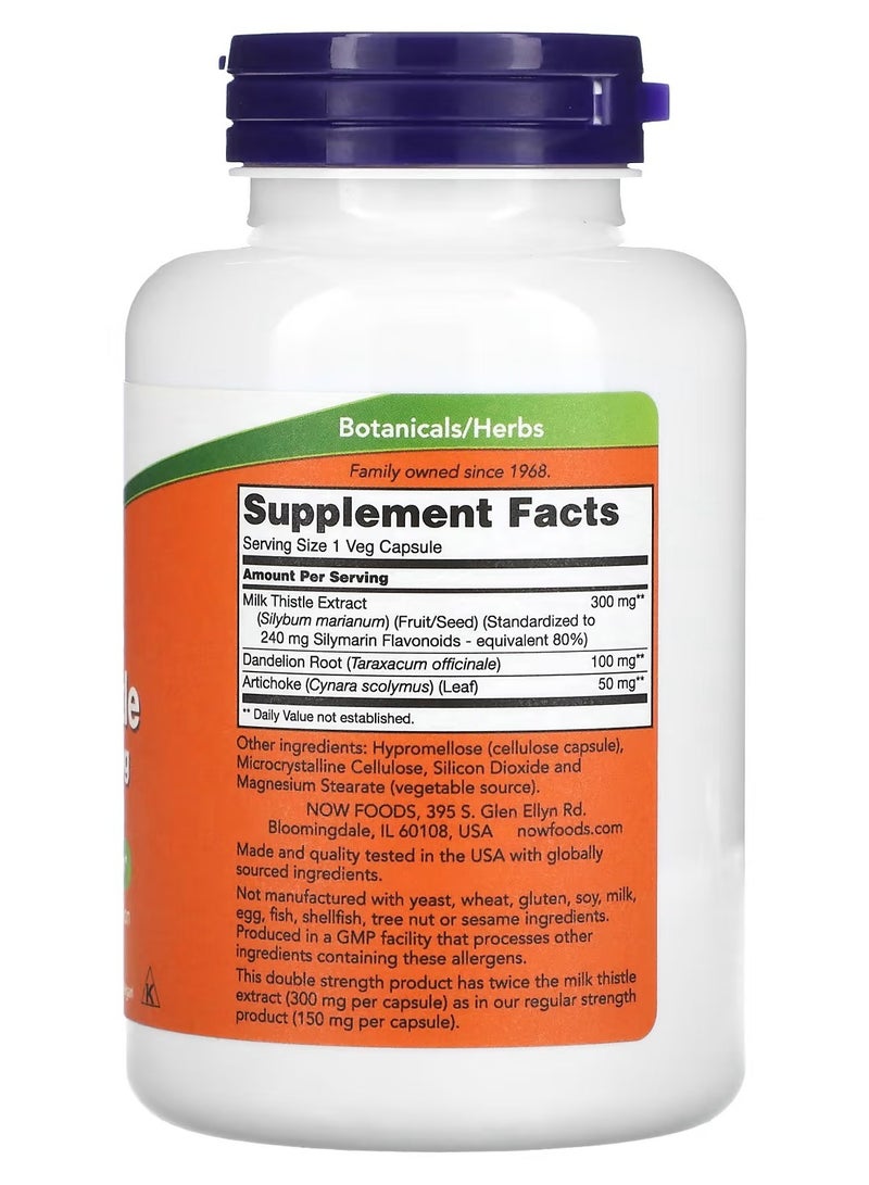 NOW Foods, Milk Thistle Extract, 300 mg, 200 Veg Capsules - Image 2
