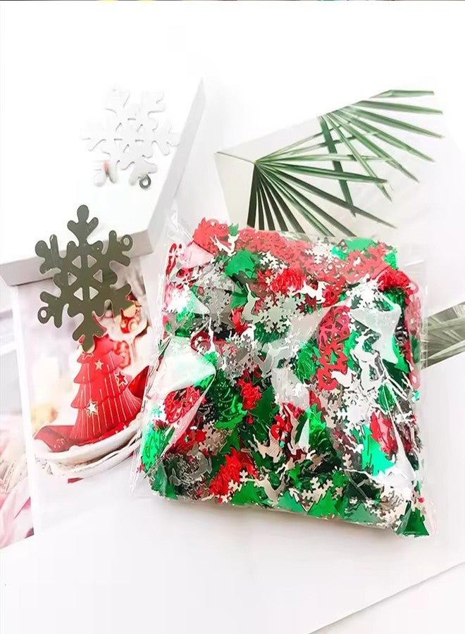 UCLEVER 3.5oz Christmas Confetti Table Glitter 5000pcs Metallic Foil Sequins Table Bright XMS and New Year Decoration Party Decoration - Image 3