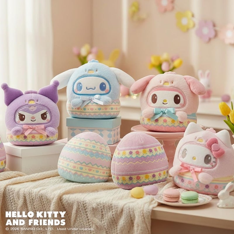 Teeturtle Reversible Sanrio My Melody Plushie 4-Inch Easter Egg Two-Sided Flip Plush Toy with Embroidered Details - Cute Mini Collectible Plush for Kids, Teens, and Adults - Image 5