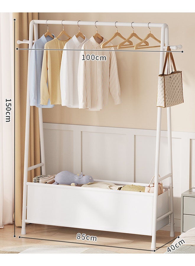 Clothes Organizer, Single Pole Metal Rack, Small Size Hanging Clothes Storage,  Household Simple Clothes Rack, Space Saving and Simple to Assemble,Can Hang Clothes/Pants/Bags (White) - Image 2
