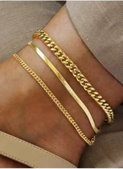 3pcs Of Elegant Stainless Steel Gold Plated Anklet - pzsku/Z7382C64A7D716F0A9EC5Z/45/_/1730237800/bacba149-424b-4209-ad34-3fabd4dde85d