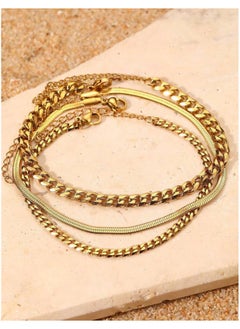 3pcs Of Elegant Stainless Steel Gold Plated Anklet - pzsku/Z7382C64A7D716F0A9EC5Z/45/_/1730237801/62173e29-df8f-47e8-b74d-024f17d3b25a