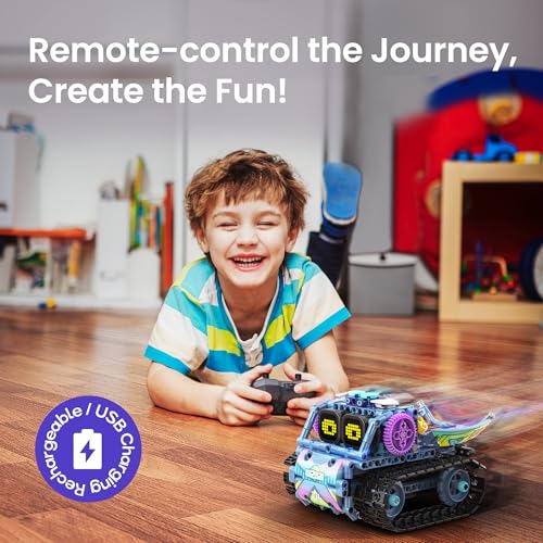 Sillbird Robot Building Kit with Remote Control Christmas STEM Gifts for Kids Boys Ages 8-12, Coding Robotic Technic Creative Toys for Birthday - Build 5in1 Model with 433 Pieces - Image 4