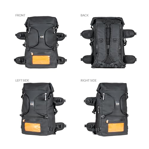 MONKEY TROOPERS Stormy Backpack Bag, 15-Inch Laptop Compartment, Water Resistant, Magnetic Tank Mount, Touch-Sensitive Navigation Pocket, Travel, Biking, Hiking Backpack For Men & Women (Black) - Image 4